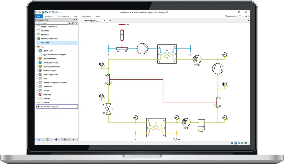 TIL Suite system model on a laptop